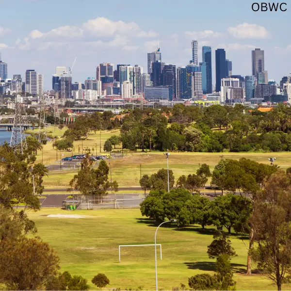 Ocean Breeze Window Cleaning Service Area Western & Northwestern Melbourne skyline depicting Melbourne from the West