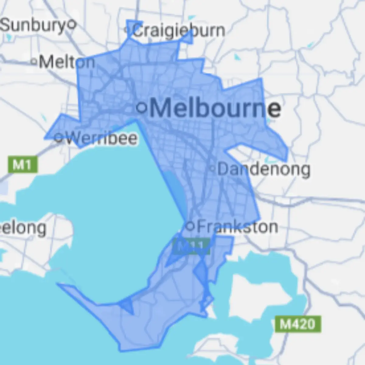 Ocean Breeze Window Cleaning Service Map of Melbourne and Mornington Peninsula highlighting our service area