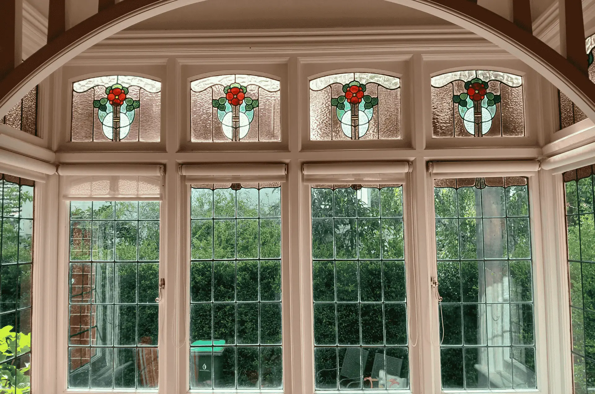 Lead light windows cleaned and sparkling