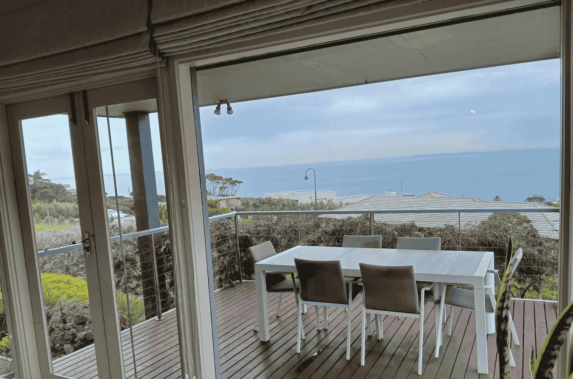 Windows and door cleaned overlooking the Ocean